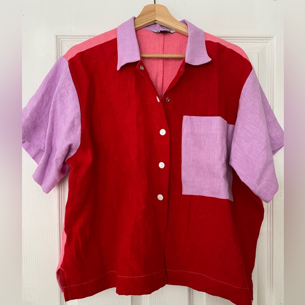Nettle Studios Boxy Collar OS- • cherry, bubblegum, lilac